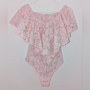 Pink Lace Ballet Onesie, Size M
